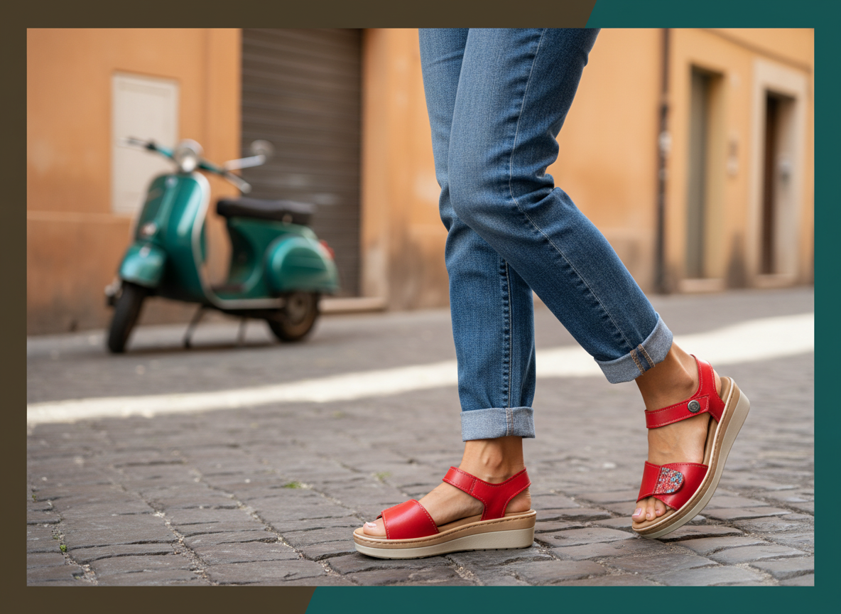 Sandalia plantilla plataforma modelo ROMA