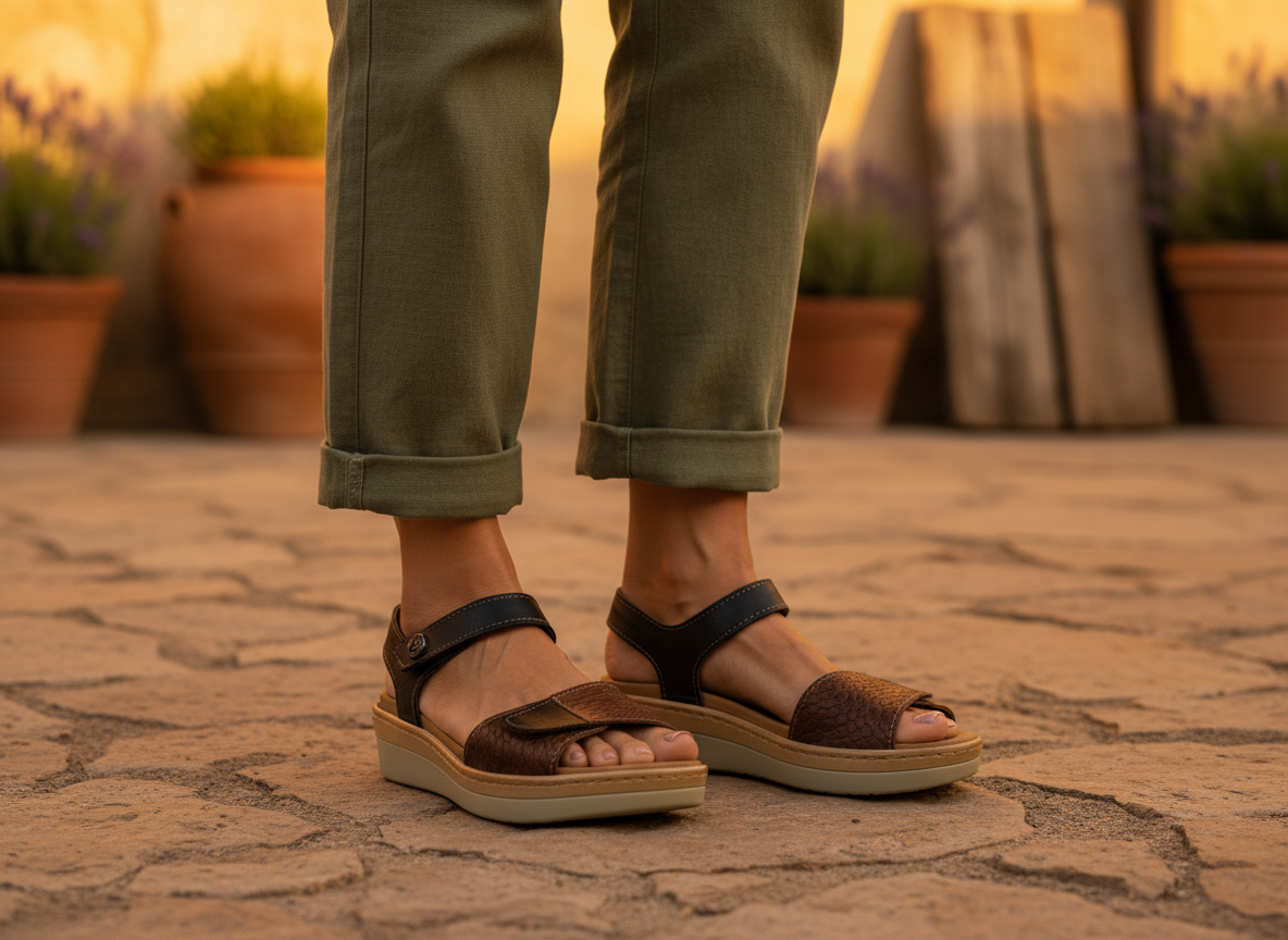 Sandalia plantilla plataforma modelo TOSCANA